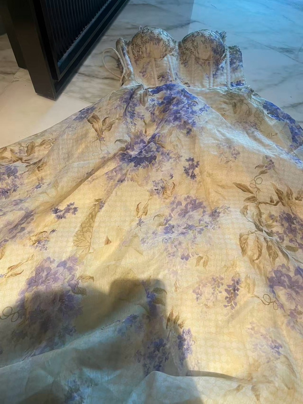Zimmermann Floral maxi Dress in Cream and Lavender - Picture 15 of 15